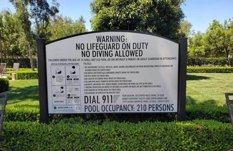 hoa-pool-lifeguard-warning-hoa-signage-gallery
